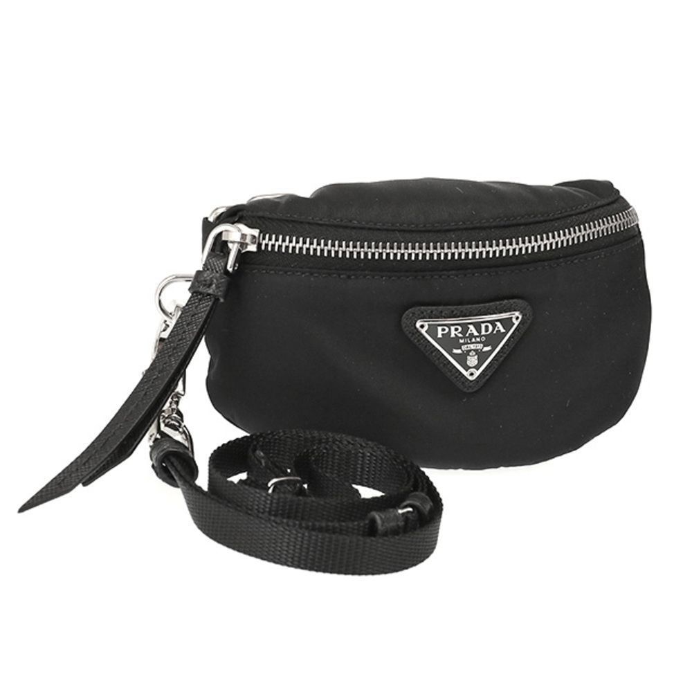 Prada Leather Black Silver Shoulder Bag - Picture 1 of 2